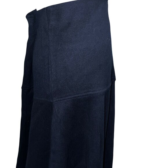 OGL Cashsoft Wool Like Flared Maxi Skirt Sz Large Womens Navy Blue - Picture 11 of 16